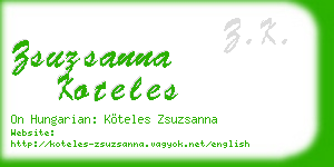 zsuzsanna koteles business card